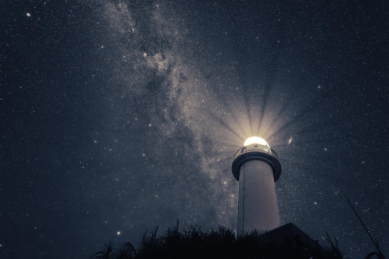 Stargazing on the beach